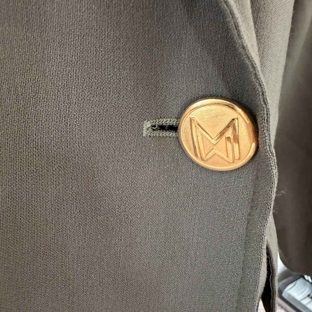 MaxMara Khaki Wool Double-breasted Longline Trench Jacket Vintage Oversized - Picture 3 of 12